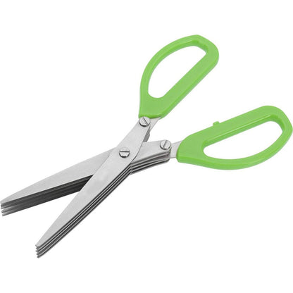 1563 Multifunction Vegetable Stainless Steel Herbs Scissor with 5 Blades 