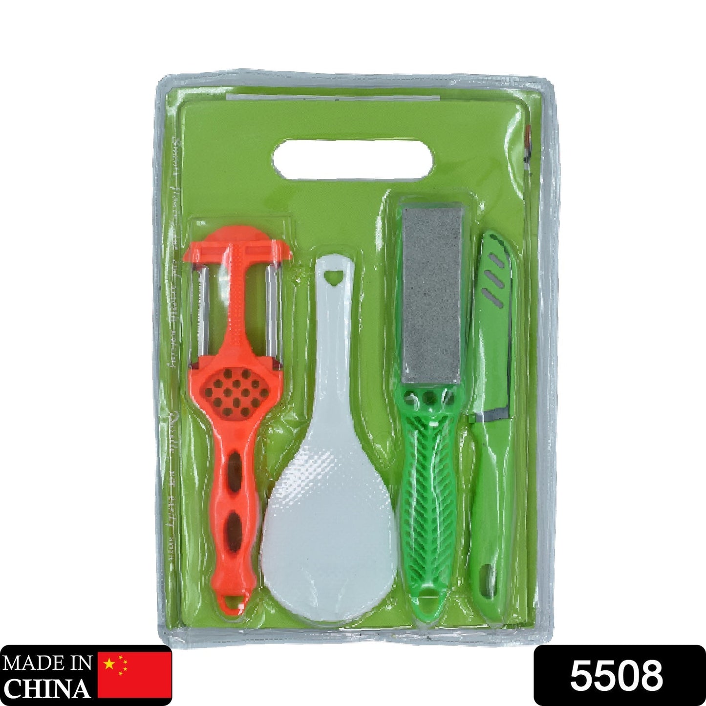 Plastic Chopping Board with Knife Set and Scissor And Wine Stainless Steel And Plastic Kitchen item Multipurpose cutting vegetables