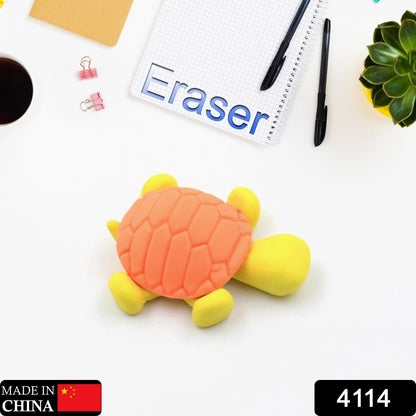 Rubber Animal Erasers Tortoise Eraser Students Kids Cartoon Erasers Classroom Reward Pencils Erasers for School Kids Idea for Kid's Birthday Return Gift (1 Pc)