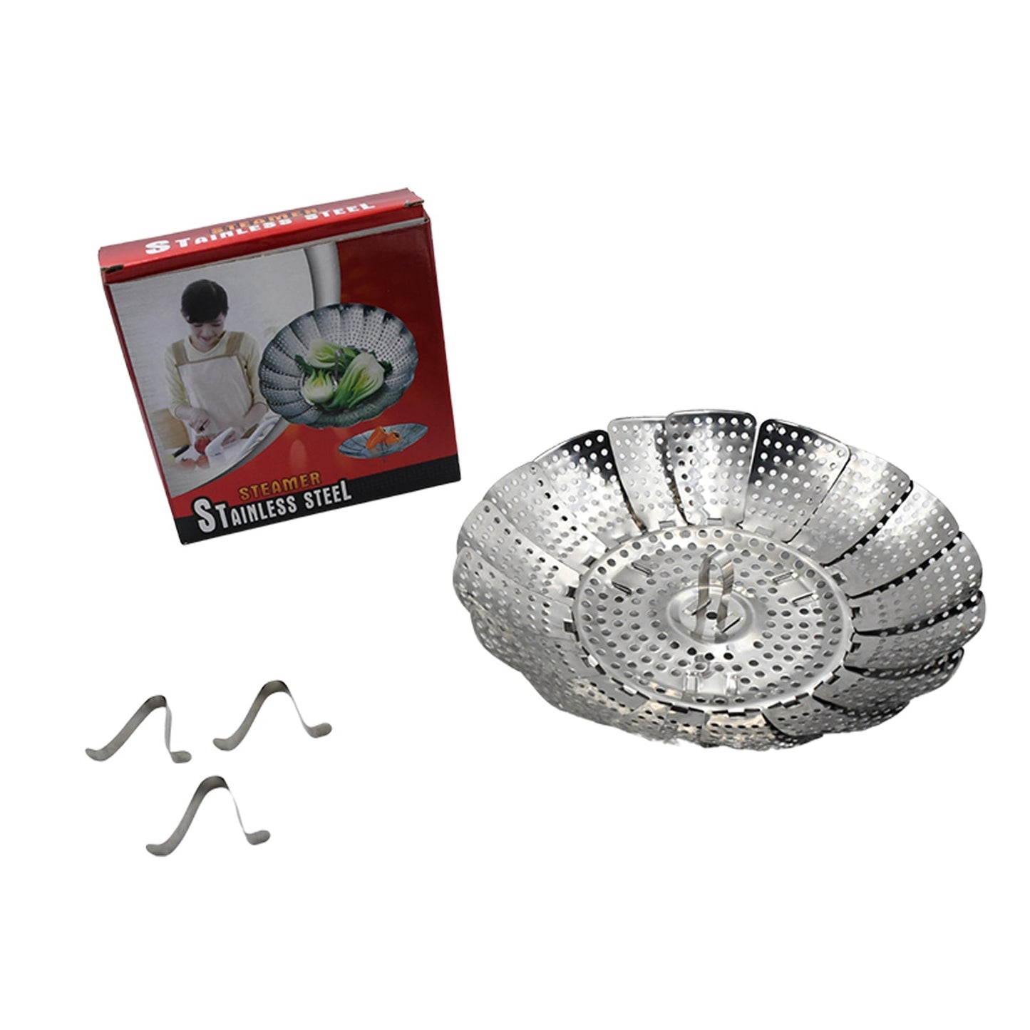 a Unique Design Stainless-Steel Heaviest vegetable ,Cooking Foldable Steamer Basket for Kitchen Utensils/Dish Drying Rack/Plate Stand/ Basket