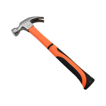 a Stainless Claw Hammer with Fiberglass Handle, Shock Resistant, Corrosion Resistant, Rust Proof, Durable, Environmental friendly, 364g, 28cm