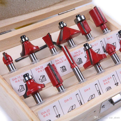 -12 / 15pcs Milling Cutter Router Bit Set