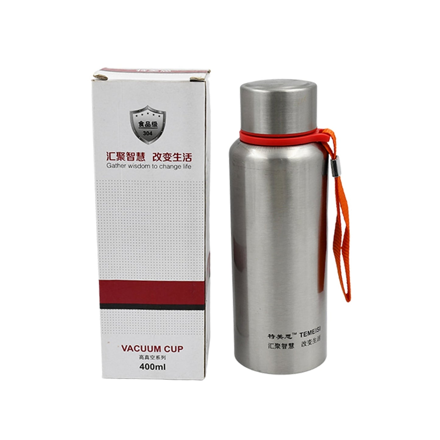 HOT AND COLD STAINLESS STEEL VACUUM WATER BOTTLE FOR SCHOOL, OFFICE AND OUTDOORS 400ML