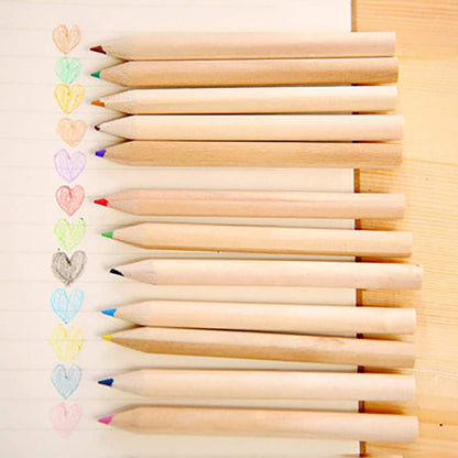 12 Colouring Pencils Kids Set, Pencils Sharpener, Mini Drawing Colored Pencils with Sharpener, Kawaii Manual Pencil Cutter, Coloring Pencil Accessory School Supplies for Kid Artists Writing Sketching