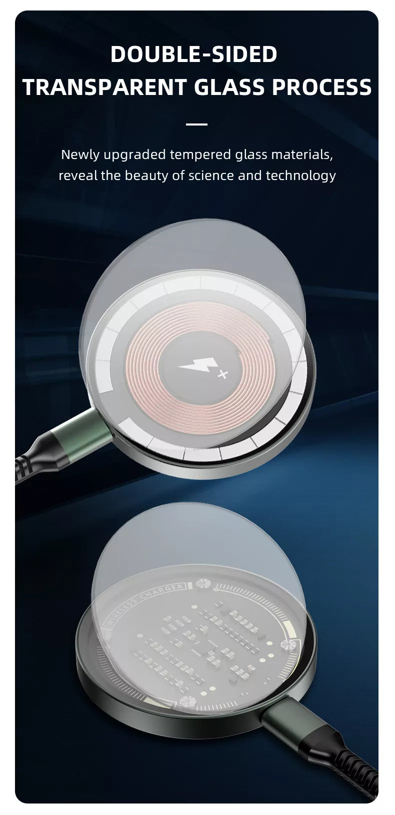 Transparent Magnetic Wireless Charger for iPhone