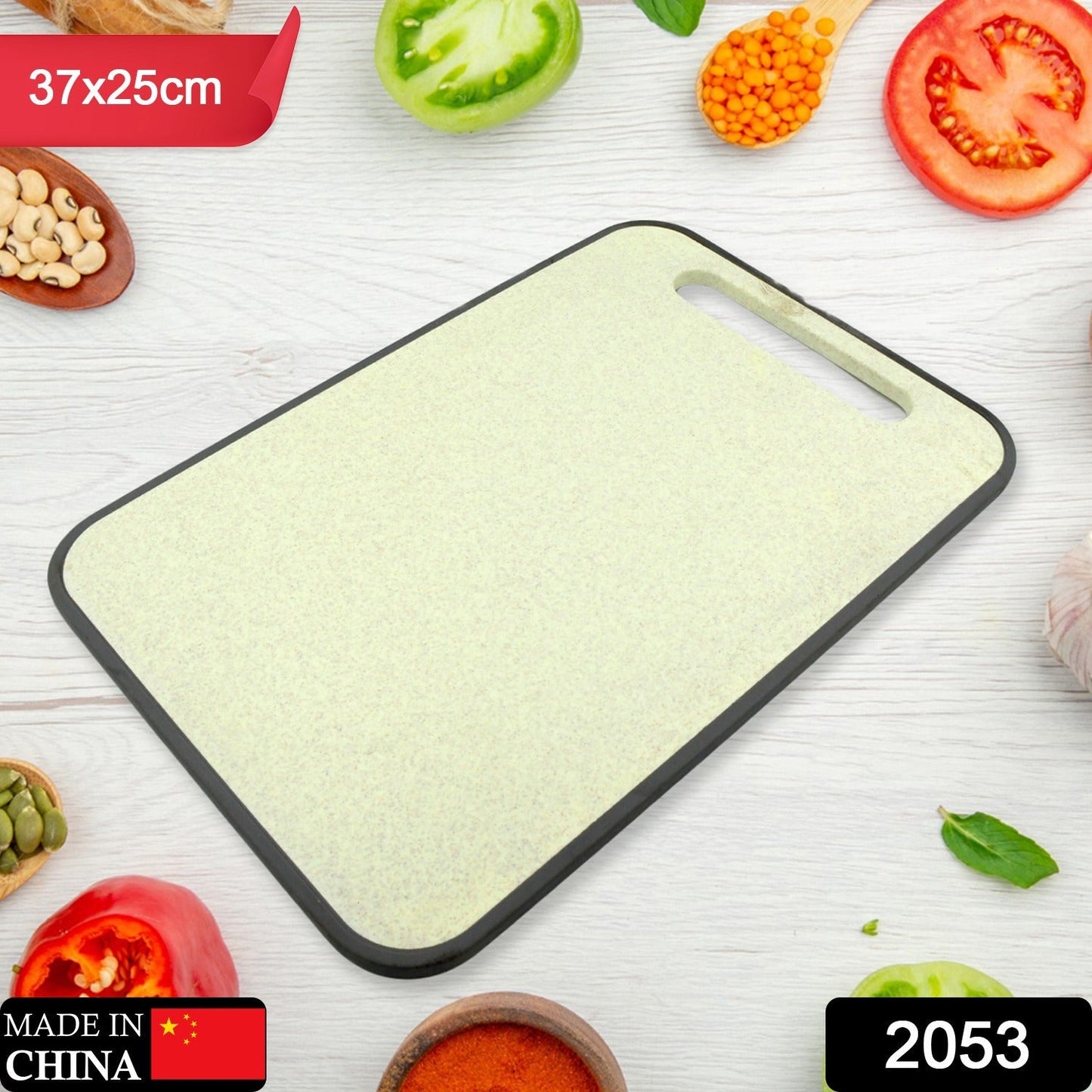 Plastic Big Size Kitchen Chopping Board Household Cutting Board Knife Board Vegetable Cutting and Fruit Multi-purpose Plastic Sticky Board Cutting board (37x25Cm)