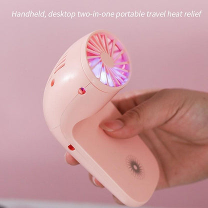 4814 Portable Mobile Phone Holder Fan  Personal Fan Multi- Function Fan Handheld Charging Fan (Battery Not Include)