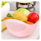 2014 Plastic Rice Bowl/Food Strainer Thick Drain Basket with Handle for Rice, Vegetable & Fruit. (1Pc) 