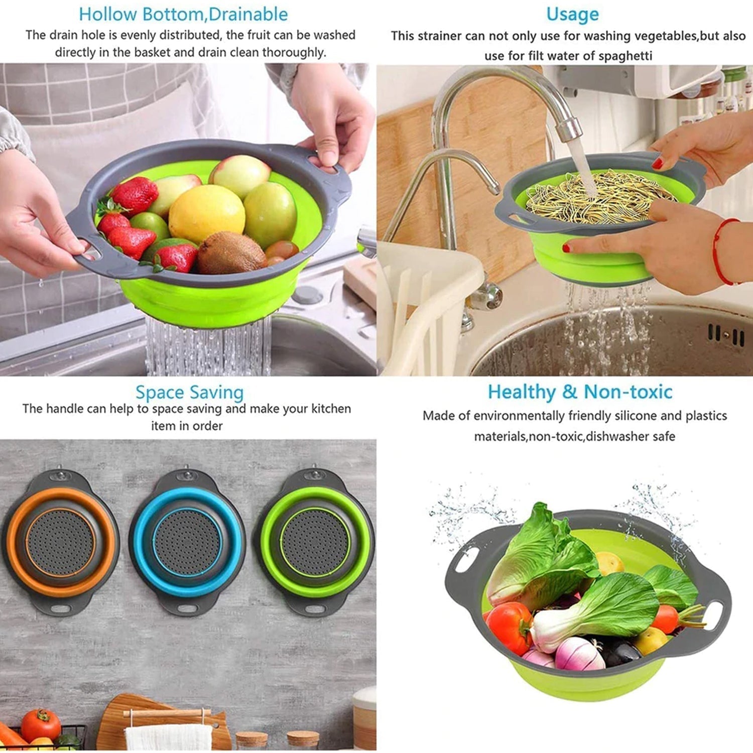 2712 A Round Small Silicone Strainer widely used in all kinds of household kitchen purposes while using at the time of washing utensils for wash basins and sinks etc. 