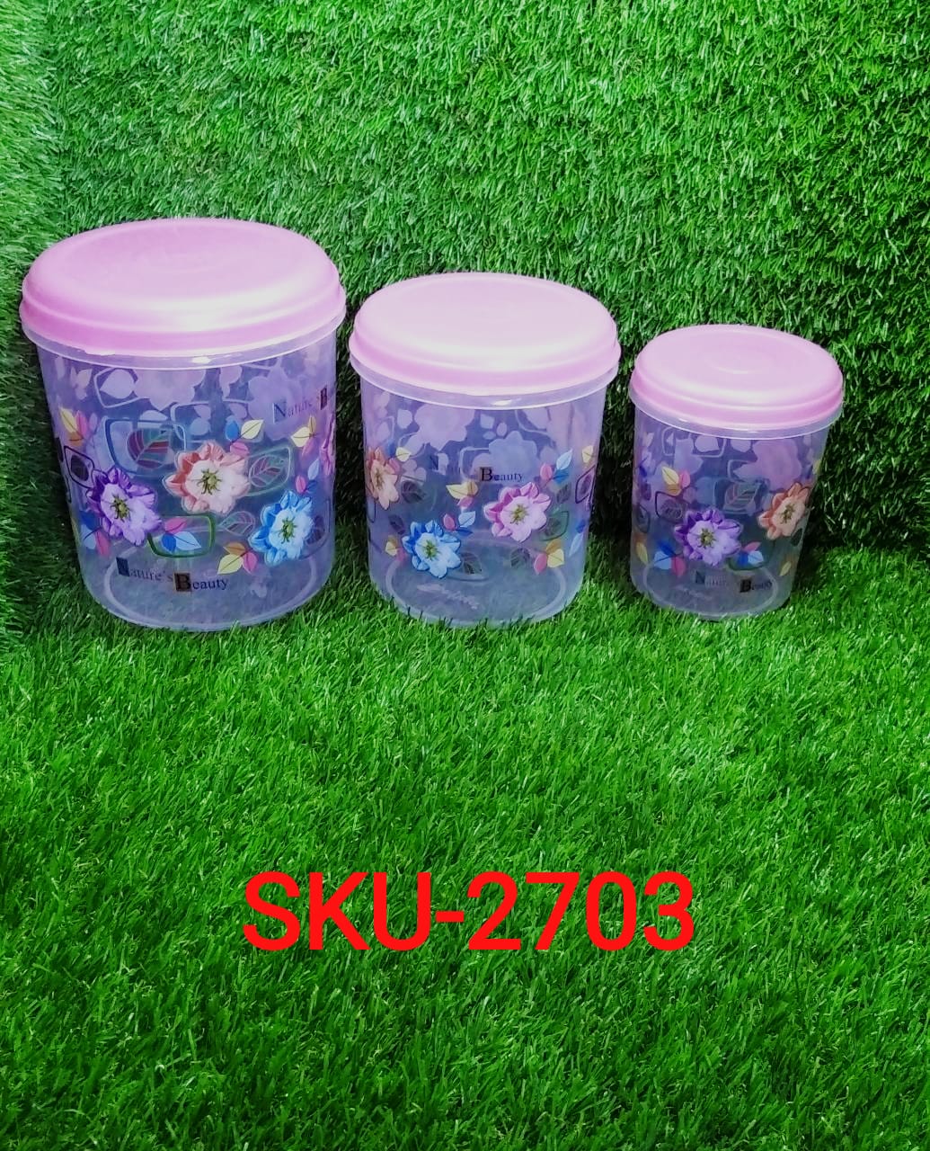 2703 3 Pc Storage Container used in all kinds of places including household and offices for storing stuffs and items etc. 