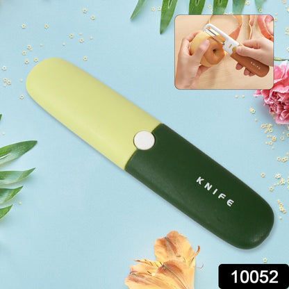 10052 Multifunctional peeler Two in one fruit knife, fruit and vegetable cutting knife+sawtooth peeler, apple, carrot, potato, fruit slice antiskid