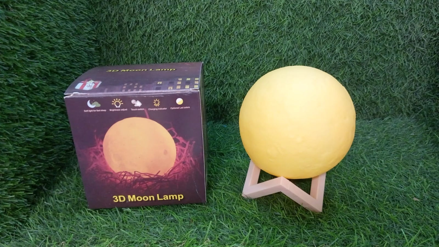 A true home Moon Night LAMP with Wooden Stand Night LAMP for Bedroom