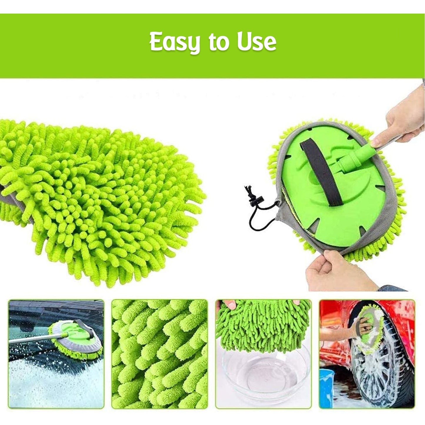 4987 Car Duster Microfiber Flexible Duster Car Wash | Car Cleaning Accessories | Microfiber | brush | Dry/Wet Home, Kitchen, Office Cleaning Brush Extendable Handle 