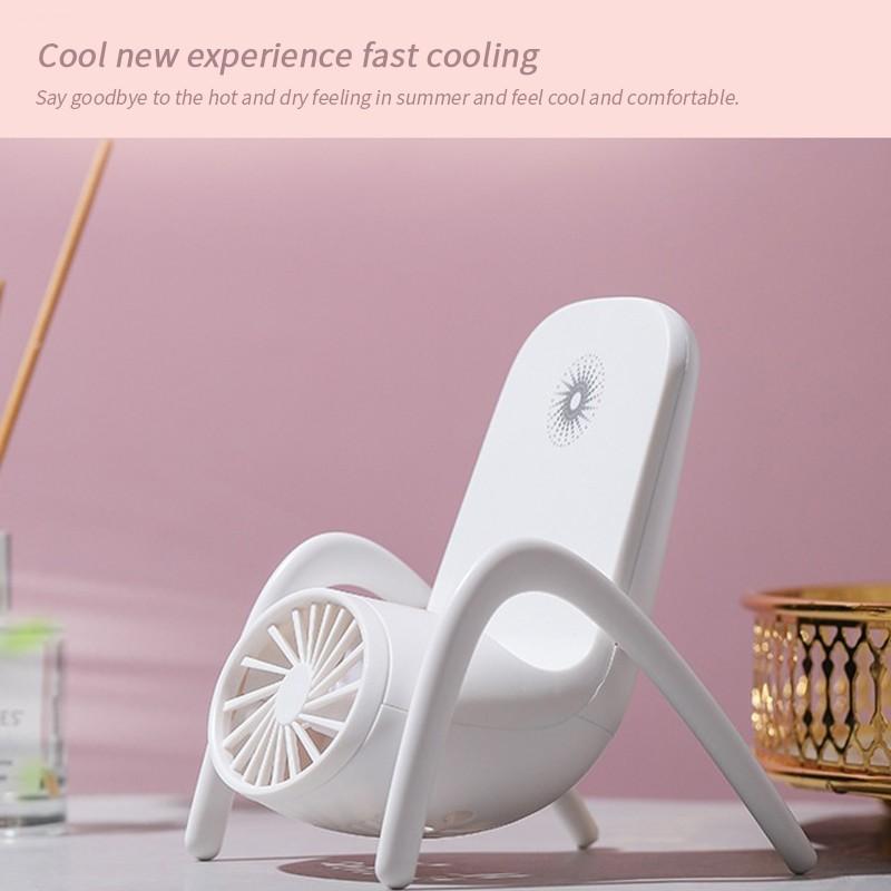 4814 Portable Mobile Phone Holder Fan  Personal Fan Multi- Function Fan Handheld Charging Fan (Battery Not Include)