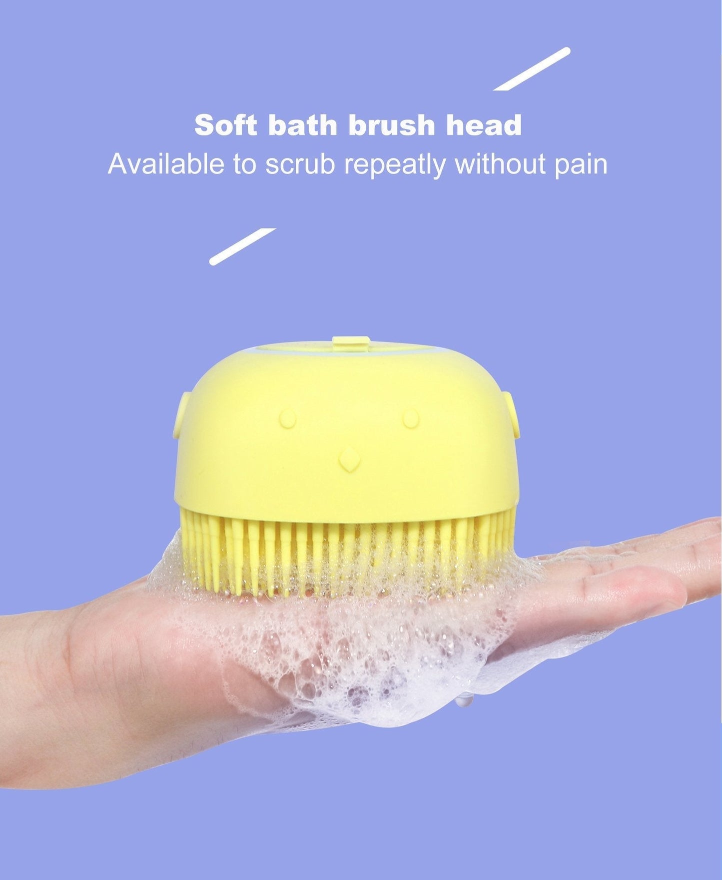 B SILICONE MASSAGE BATH BODY BRUSH WITH SHAMPOO DISPENSER