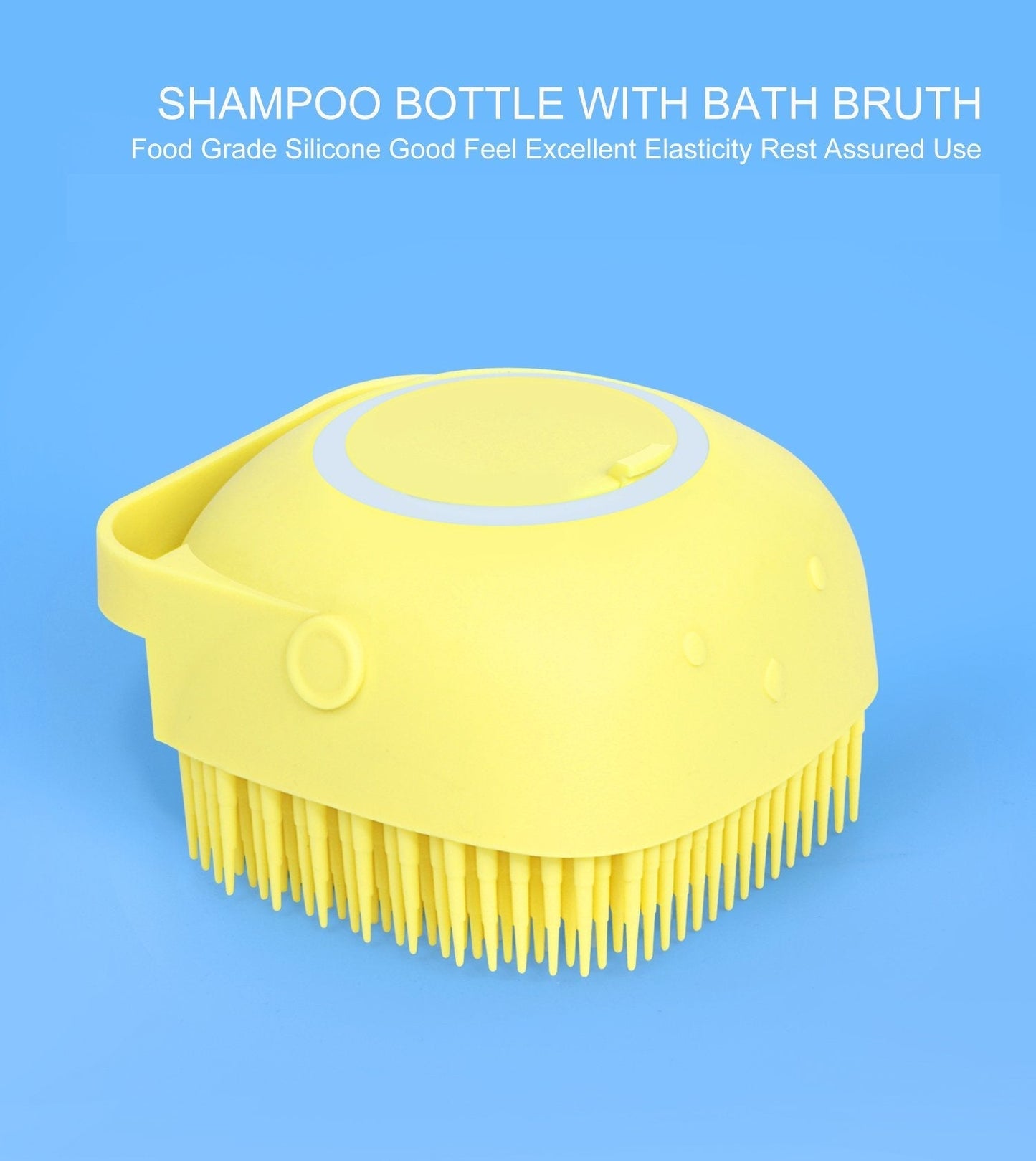 B SILICONE MASSAGE BATH BODY BRUSH WITH SHAMPOO DISPENSER