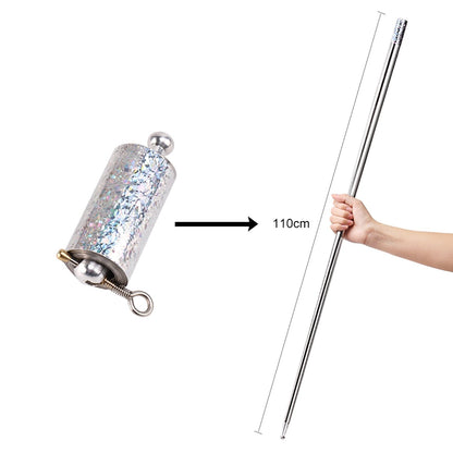 Magic Toy Metal High Elasticity Steel Silver Appearing Cane Magic Toy Magic Steel