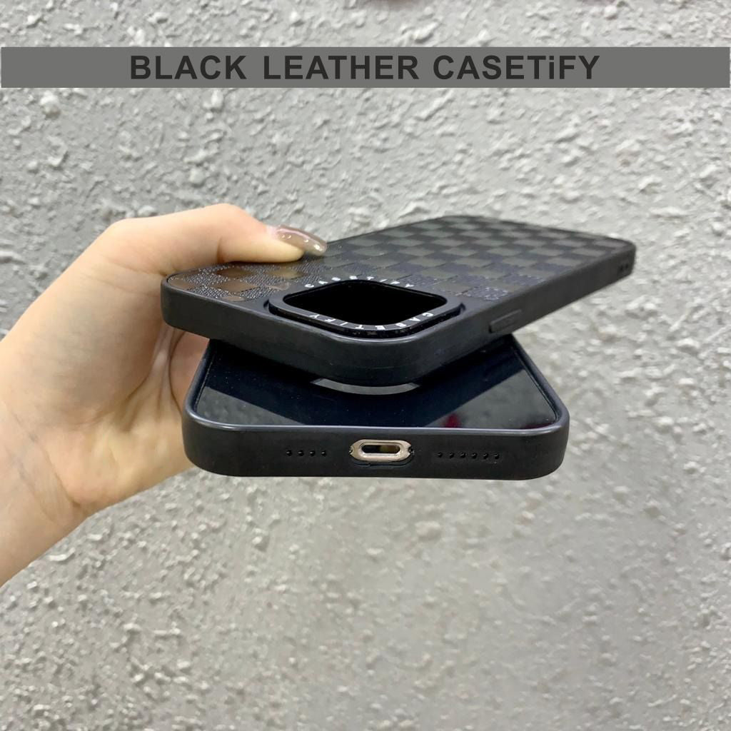 Black Leather Hard Case For Oppo