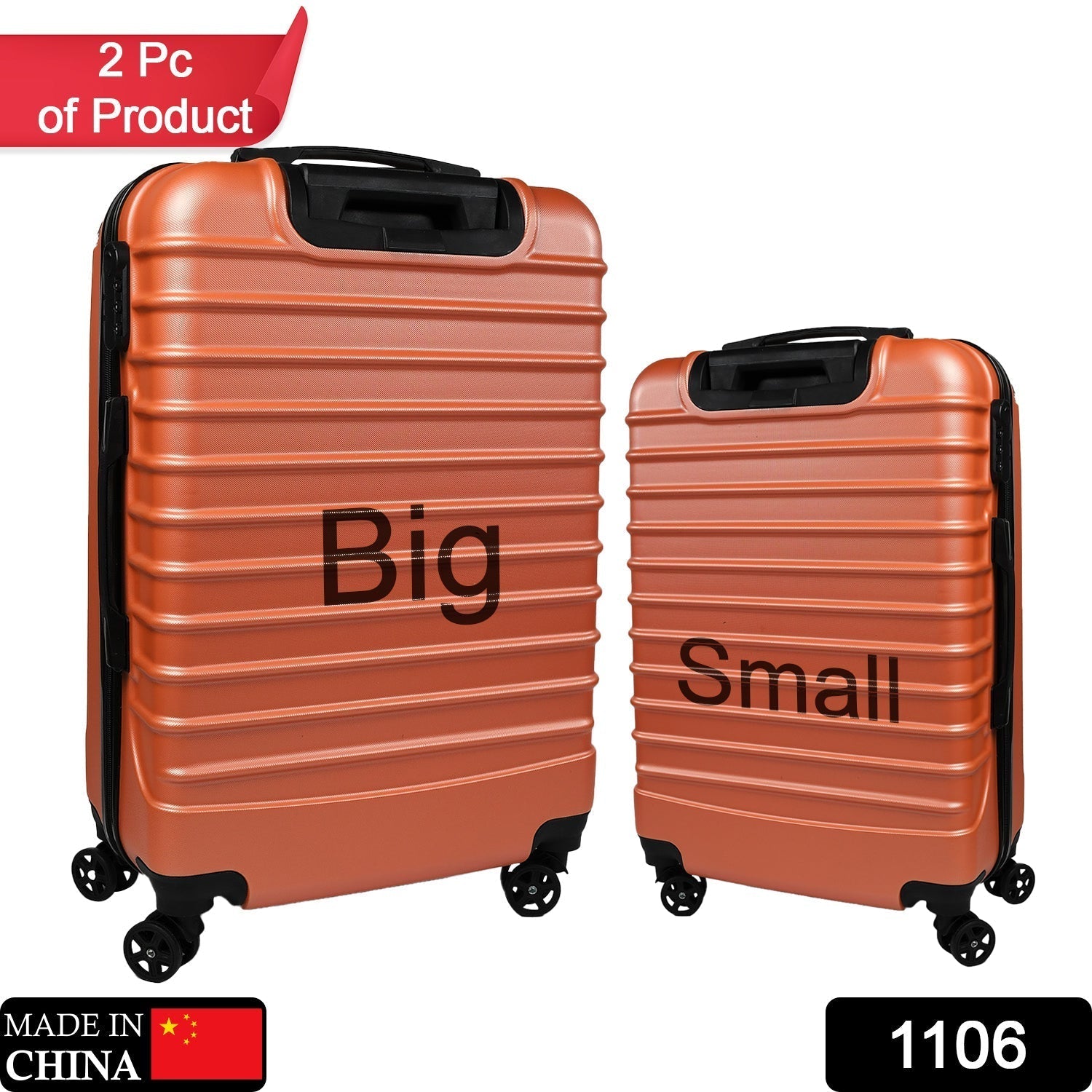 1106 Luxury Traveling bag 4 Spiner Wheel Trolley Bag Large Bag Store Extra Luggage In Bag For Traveling Use Large Bag  ( Set of 2 Pc ) 