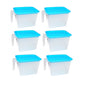 2454 Air Tight Unbreakable Big Size 1100 ml Square Shape Kitchen Storage Container (Set of 6) 