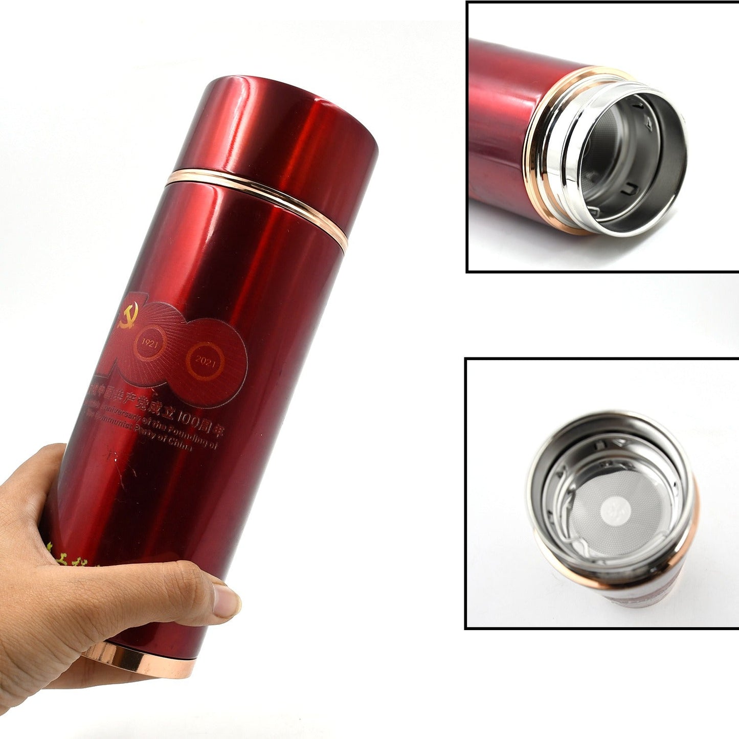 Double Stainless Steel Wall Smart Flask Vacuum Insulated Water Bottle | Perfect for Hot and Cold Drinks | for Campaign Travelling (450ml)