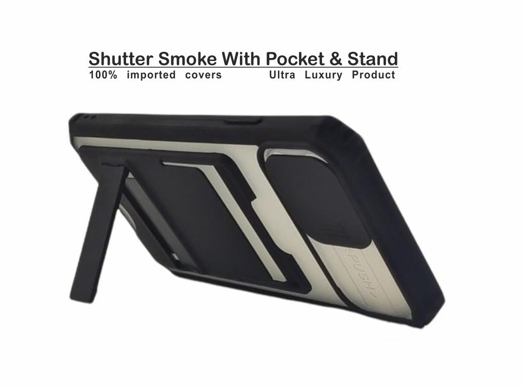 Shutter Smoke With Stand Hard Case For Iphone