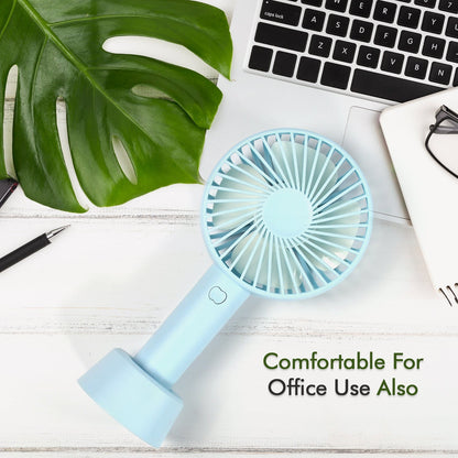 PORTABLE CLASSIC HAND FAN TABLE FAN 3 STEP SPEED SETTING FAN PERSONAL DESK FAN SUITABLE FOR OFFICE , SCHOOL & HOME USE (battery not included)