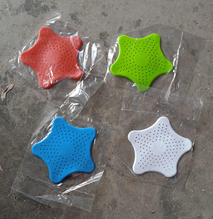 Star Shape Suction Cup Kitchen Bathroom Sink Drain Strainer Hair Stopper Filter, Star Shaped Sink Filter Bathroom Hair Catcher, Drain Strainers Cover Trap Basin(Mix Color 1 Pc)