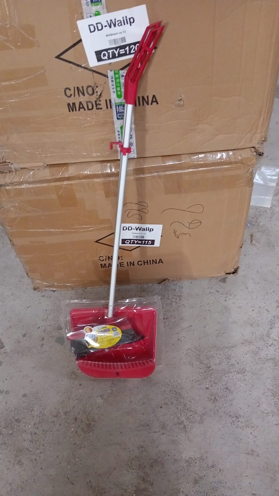 A Broom and Dustpan Cleaning Set Long Handled Dustpan and Brush Handle Dust Pan Broom Sweeper Long Handle Broom and Dustpan Set for Kitchen, Home, Lobby Schools, Hospital etc.