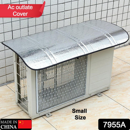 A Air Conditioner Outdoor Unit Cover, Outdoor Unit Protective Cover, Aluminum Foil Material, Sun, Rain, Snow, Wind, Dust, Protects Outdoor Units Cover (Small)