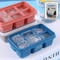 8242 6 Grid Silicone Ice Tray Used In All Kinds Of Places Like Household Kitchens For Making Ice From Water And Various Things And All With Color Box (1 Pc)