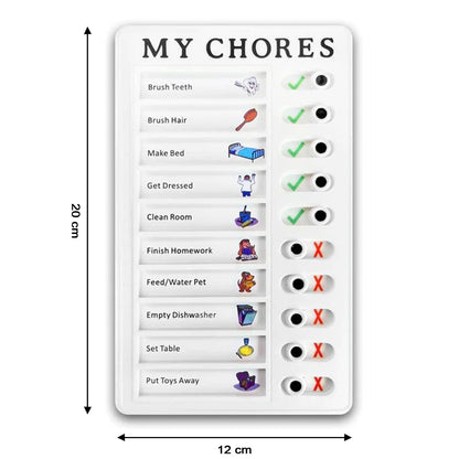 Portable My Chores Home Note Board Management Planning Memo Boards Reminding Time. (Size :- 20x12Cm)