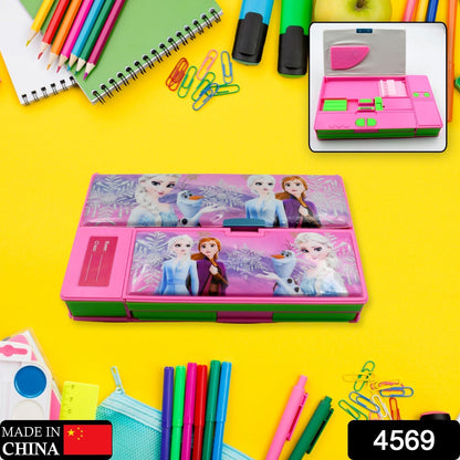 Multi Purpose Gadget Jumbo Pencil Box Compass With Calculator Jumbo 2 Side Slot Geometry Box Compass Use School , Traveling & Studio