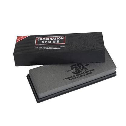 8513 Silicon Carbide German Combination Stone, Dual Sided Stone for Knife and Tools Sharpening with Safety Case