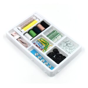 62 Pc Sewing Set used for sewing of clothes and fabrics including all home purposes.