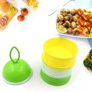 A  3 Layer Lunch Box Unique Design Bite Lunch Box With Liquid & Food Container Lunch Box (Green)