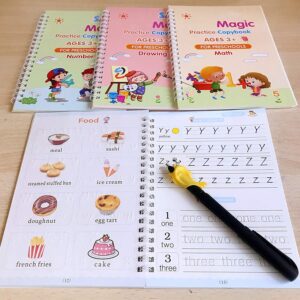 4 Pc Magic Copybook widely used by kids, childrens and even adults also to write down important things over it while emergencies etc.