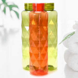 3Pc Set Diamond Cut Bottle Used for storing water and beverages purposes for people.