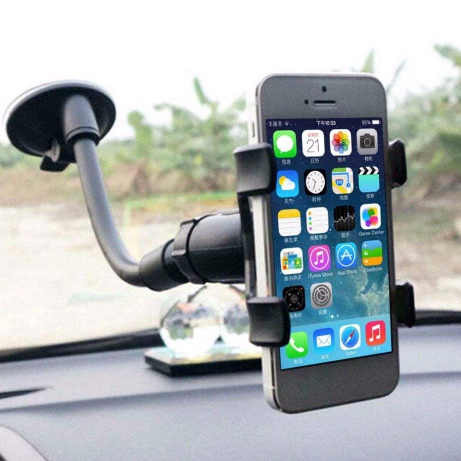 B Flexible Mobile Stand Multi Angle Adjustment with 360 Degree Adjustment For Car & Home Use Mobile Stand