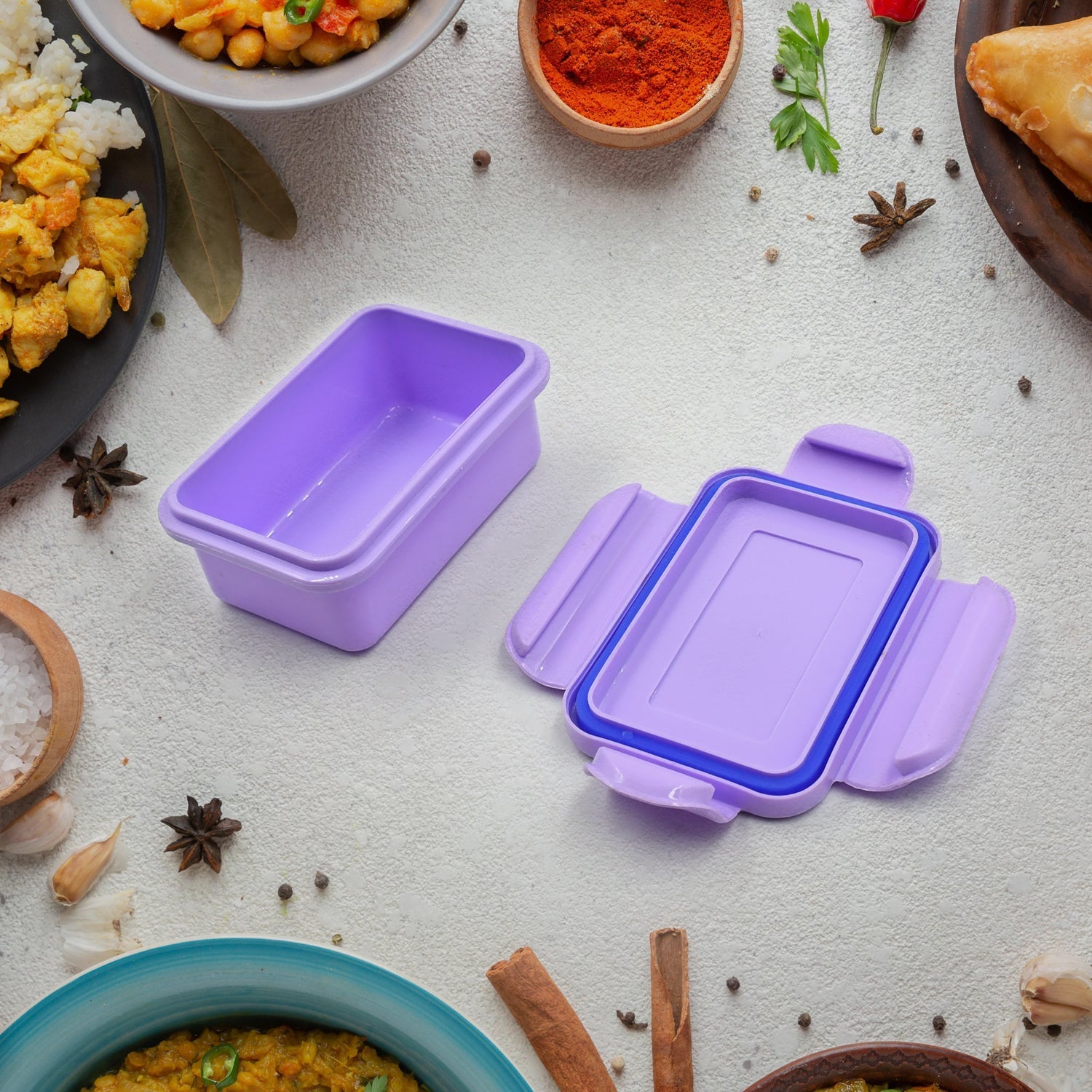 Lunch Box Plastic with steel plate, small lunch box High Quality Box For Kids School Customized Plastic Lunch Box for Girls & Boy