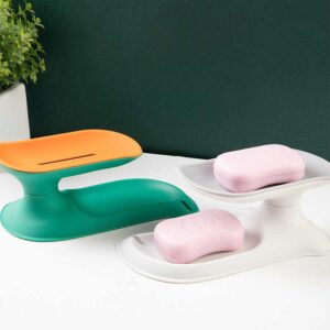 C Plastic Double Layer Soap Dish Holder| Decorative Storage Holder Box for Bathroom, Kitchen, Easy Cleaning ,Soap Saver.