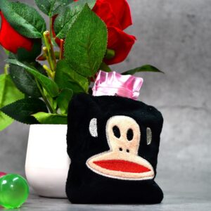 Black Monkey small Hot Water Bag with Cover for Pain Relief, Neck, Shoulder Pain and Hand, Feet Warmer, Menstrual Cramps.