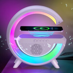 3-in-1 Multi-Function LED Night Lamp with Bluetooth Speaker, Wireless Charging, for Bedroom for Music, Party and Mood Lighting – Perfect Gift for All Occasions blootuth speaker (Media Player)